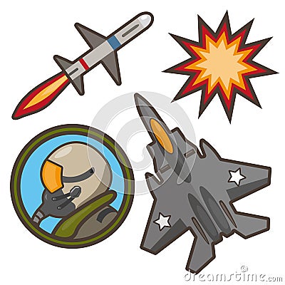 Army fun stickers air force Stock Photo